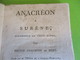 Fascicule Théâtre/"ANACREON à Surêne"/Hilarodie En Trois Actes/Hector CHAUSSIER & BIZET/Paris /An 5  République    FAT16 - 1701-1800