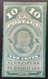 1865 Newspaper And Periodical Stamps VF Scott PR 2a Unused (*) (US USA Certificate Timbres Pour Journaux - Zeitungsmarken & Streifbänder