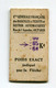 Ticket Billet De Balance De Quai De  Métro - RATP - Chemins De Fer Métropolitain - 1942 - WW2 WWII - Autres & Non Classés