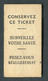 Ticket De Balance De Quai Du Métro Parisien 1947 - RATP - Chemins De Fer Métropolitain - Autres & Non Classés