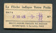 Ticket De Balance De Quai Du Métro Parisien 1946 - RATP - Chemins De Fer Métropolitain - Autres & Non Classés