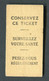 Ticket De Balance De Quai Du Métro Parisien 1947 - RATP - Chemins De Fer Métropolitain De Paris - Autres & Non Classés