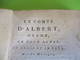 Fascicule Théâtre/"Le Comte D'ALBERT & Sa Suite"/Drame Puis Opéra-comique/SEDAINE/GRETRY/1787                      FAT20 - 1701-1800