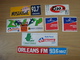 LOT DE 7 AUTOCOLLANTS  RADIO KISS + ORLEANS FM RADIO FRANCE - Autocollants