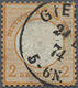1872, 2 Kr. Gr. Schild Orange, Gut Gezähnt Und Geprägt, Etwas Höher Sign. Pfenninger, Mi.3200.- - Other & Unclassified