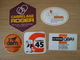 LOT DE 5 AUTOCOLLANTS  CARRELAGE ROGER CARILLON 45 DEM ORLEANS - Stickers