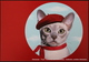 Famous Faces TAKKODA Pets Celebrity Photography Célébrités Animal Photographie Chat Avec Béret Rouge Cat With Red Beret - Animaux Habillés