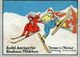 Delcampe - 9 Poster Stamps Advertising Cinderellas Sport Ski Skiing Schweiz Wintersport Snow Humor Graubünden Bayer 1914 Innsbruck - Sport Invernali
