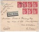 FRS14151 France 1937 Airmail P.T.P.O. Cover Franking 6*.50F Peace W/ French Slogan Addressed Egypt - Storia Postale