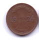 DEUTSCHES REICH 1924 J: 1 Reichspfennig, KM 37 - 1 Rentenpfennig & 1 Reichspfennig