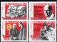 Bauarbeiter 1986 DDR 3009/2+Block 83 ** 4€ Parteitag Marx Engels Lenin Thälmann Pieck Hoja Bloc Ms Sheet Bf Germany - Unused Stamps