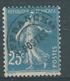 Semeuse Camée 25c Bleu E Avec Crochet - 1893-1947