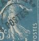 Semeuse Camée 25c Bleu E Avec Crochet - 1893-1947