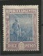 Argentina Sc#201 Diez Pesos Agriculture MNH / ** 1912 - Neufs