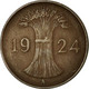 Monnaie, Allemagne, République De Weimar, Rentenpfennig, 1924, Berlin, TTB - 1 Rentenpfennig & 1 Reichspfennig