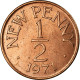 Monnaie, Guernsey, Elizabeth II, 1/2 New Penny, 1971, SPL, Bronze, KM:20 - Guernsey