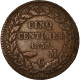 Monnaie, Monaco, Honore V, 5 Centimes, Cinq, 1837, Monaco, TB+, Cast Brass - 1819-1922 Honoré V, Charles III, Albert I