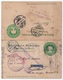 MEXIQUE - MEXICO / 1908 ENTIER POSTAL  DOUBLE REEXPEDITIONS ET RETOUR - STATIONERY (ref 412) - Mexique