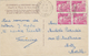 TARIF 6 Janvier 1949 Carte-postale - Marianne De Gandon N°806 X4 Clermont-en-Argonne 20 Avril 1949 Pour Metz - CP - Tarifs Postaux