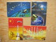 China Telecom Chip Phonecard,CNT-IC-58 Satellite And Rockets, Set Of 4, Used, See Description - China