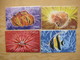 China Telecom Chip Phonecard,CNT-IC-69 Marine Life,shell,fish And Manatee Etcs, Set Of 4, Used, See Description - China