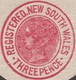 Delcampe - Nouvelles Galles Du Sud 1889. 3 Entiers Postaux, Enveloppes Recommandé. Victoria 3 Et 4 P, Impression Locale - Storia Postale