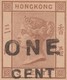 Hong Kong Vers 1900 Entier Postal Surchargé 1 C, Surcharge Oblique. Superbe - Enteros Postales