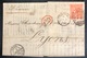 LETTRE Grande Bretagne 1870 N°32 (planche 11) De London Pour Lyon EC/CE + PD TTB - Storia Postale