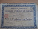 ACTION PART DE FONDATEUR AU PORTEUR TRANSPORTS CAMIONNAGES AUTOMOBILES DE CHAMPAGNE 1919 - Trasporti