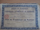 ACTION PART DE FONDATEUR AU PORTEUR TRANSPORTS CAMIONNAGES AUTOMOBILES DE CHAMPAGNE 1919 - Transporte