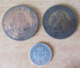 Espagne - 3 Monnaies : Diez (10) Centimos 1870 OM X 2 Et 50 Centimos 1904 SM.V En Argent -  Collections