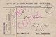 Carte En Franchise Militaire Camp D'officiers Prisonniers De Guerre De JAUSIERS  Basses Alpes 1920 - Lettres & Documents