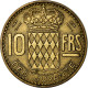 Monnaie, Monaco, Rainier III, 10 Francs, 1950, TTB, Aluminum-Bronze - 1949-1956 Oude Frank