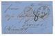 USA - 1859 - LETTRE De NEW YORK => GIGNAC (HERAULT) Avec SUPERBE ENTREE ETATS-UNIS SERVICE AMBULANT CALAIS 3 ! - Entry Postmarks