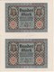 PAREJA CORRELATIVA DE ALEMANIA DE 100 MARK DEL AÑO 1920 EN CALIDAD EBC (XF)  (BANKNOTE) - 100 Mark