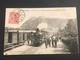 50 Cherbourg 1900 L’arrivée Du Train En Gare Et La Montagne Du Roule - Cherbourg