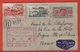 SAINT PIERRE & MIQUELON ENTIER POSTAL RECOMMANDE PREMIER VOL DE 1948 POUR FOUGERES FRANCE - Cartas & Documentos