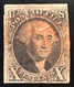 US Scott 2 Used, Yv. = 1750€, 1847 10c Black Defective With Tear At Top (USA Etats-Unis - Oblitérés