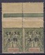 Chine   Paire Du N°75*    C De Droite Visiblement Plus Large - Unused Stamps