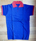 Delcampe - 1 CHEMISE MAILLOT DE FOOT Manches Courtes EN COTON BLEU Liserets Rouges Années 40-50 - Andere & Zonder Classificatie