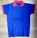 Delcampe - 1 CHEMISE MAILLOT DE FOOT Manches Courtes EN COTON BLEU Liserets Rouges Années 40-50 - Andere & Zonder Classificatie