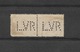 BELGIQUE PERFORE Oblitéré  "  L. V R  "  Sur PAIRE VERTICALE YT 196 De 1921 //  RARE +++++ - 1909-34