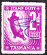 TASMANIA 2d Purple Stamp Duty Revenue Stamp FU - Fiscale Zegels