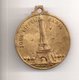 REF MON3  : Médaille Métal Notre Dame De Paris Tour Eiffel Année 60 - 30 Mm - Andere & Zonder Classificatie