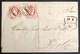 Lettre De 1862 Louis 1er N°15 X2 25 Réis Rose Obl GC 1 De Lisboa Pour Porto Belles Marges Superbe - Brieven En Documenten