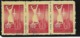 ITALIA ʘ 1954 TRIESTE Zona B - TRITTICO RICORRENZA I° MAGGIO - Gebraucht