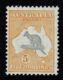 Australia 1932 Kangaroo 5/- Grey & Yellow C Of A Watermark MH - Listed Variety - Ungebraucht