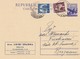 ITALIA - SIRACUSA - INTERO POSTALE - LIRE. 8 CON F.LLI AGGIUNTA - VIAGGIATO PER BERGAMO - Postwaardestukken