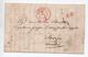 1852 - LETTRE Avec CACHET ROUGE De GENOVA Pour CHAMBERY (SAVOIE) - ...-1850 Voorfilatelie