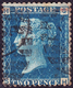 GREAT BRITAIN 1858 QV 2d BLUE PLATE 13 "HS" SG47 Used - Oblitérés